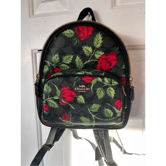Coach MINi Court Backpack In Signature Canvas With Fairytale Rose Print unique - Picture 9 of 9